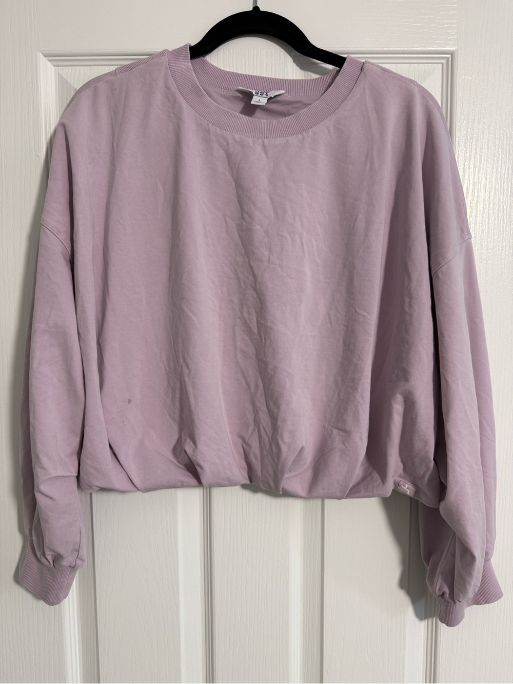 JoyLab Lavender Cropped Crewneck Sweatshirt